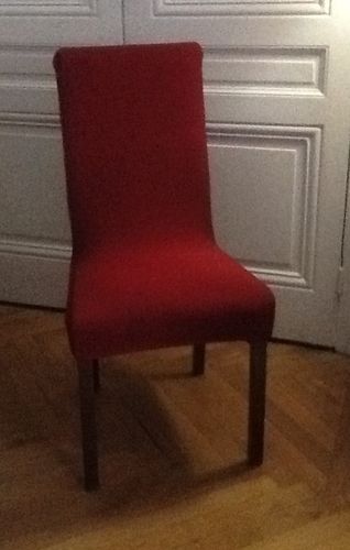Customer photo review of Housse De Chaise Classique Extensible - Rouge Vin