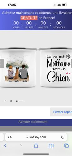 Customer photo review of Mug personnalisé | Couple avec un chien
