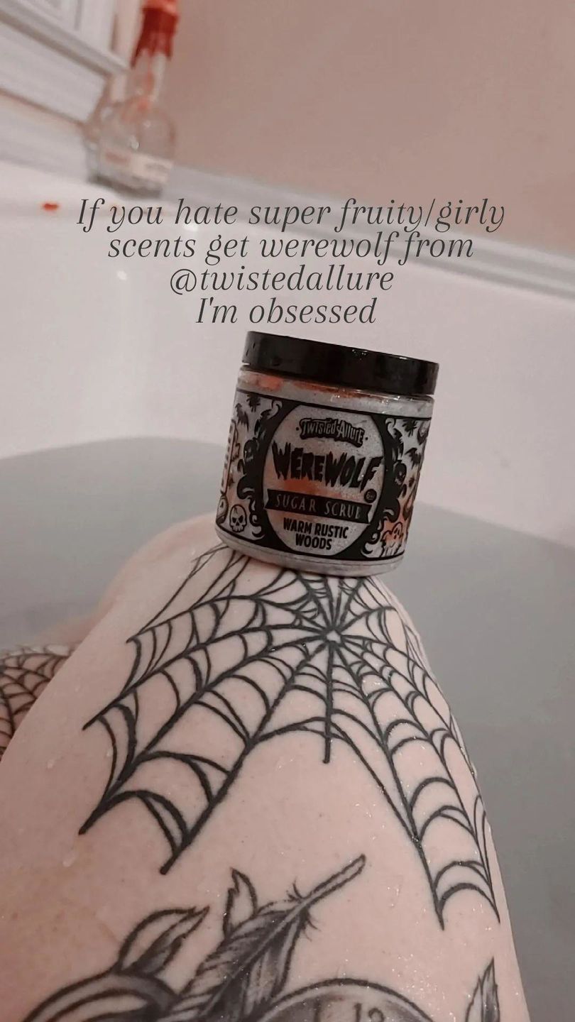 Customer photo review of Werewolf  Sugar Scrub (Warm Rustic Woods)