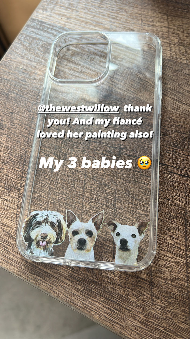Customer photo review of Custom Pet Portrait Phone Cases