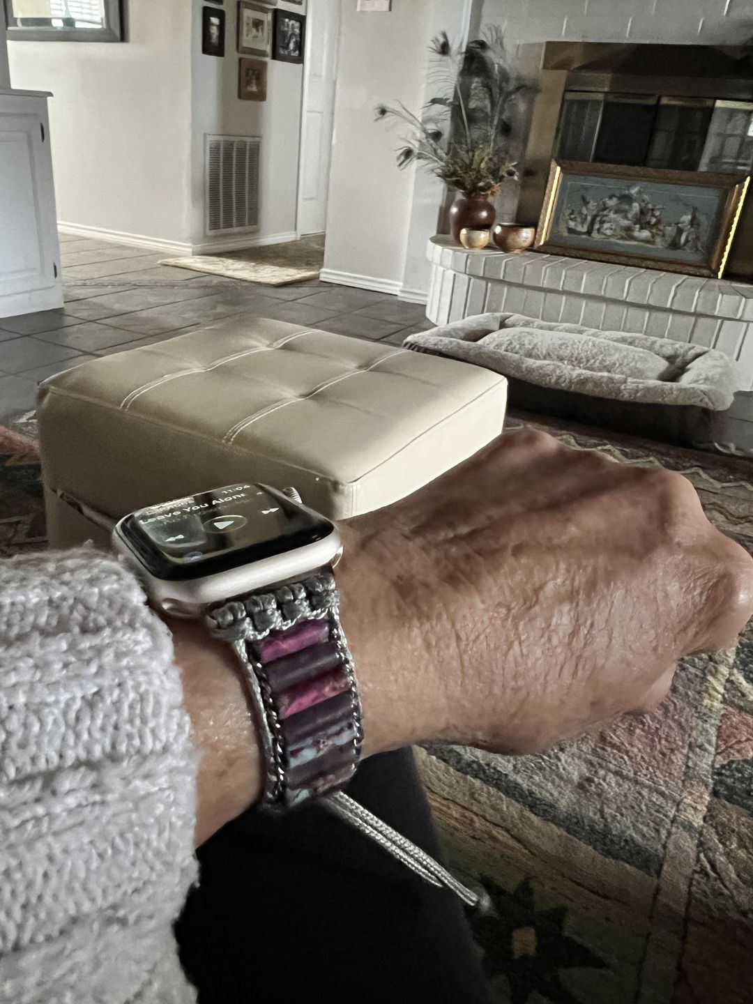 Customer photo review of Serene Imperial Jasper Apple Watch Strap