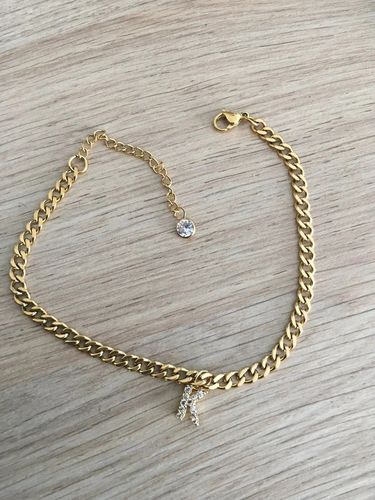 Customer photo review of Initial Figaro Anklet