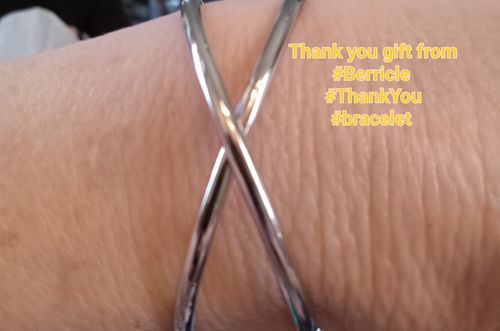 Customer photo review of Criss Cross Infinity Cuff