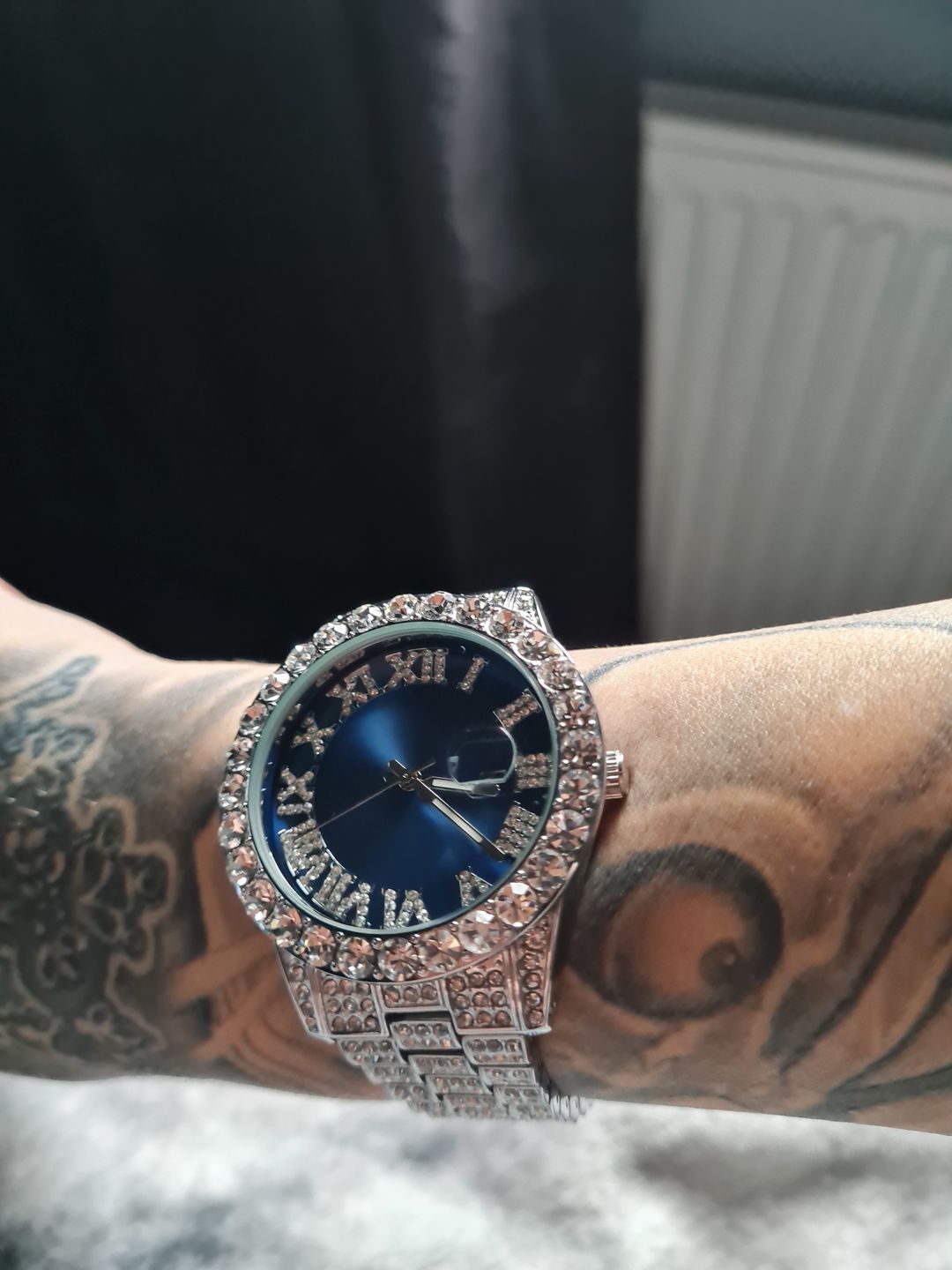 Customer photo review of Sapphire Numeral Dial Diamond Simulant Watch - Silver