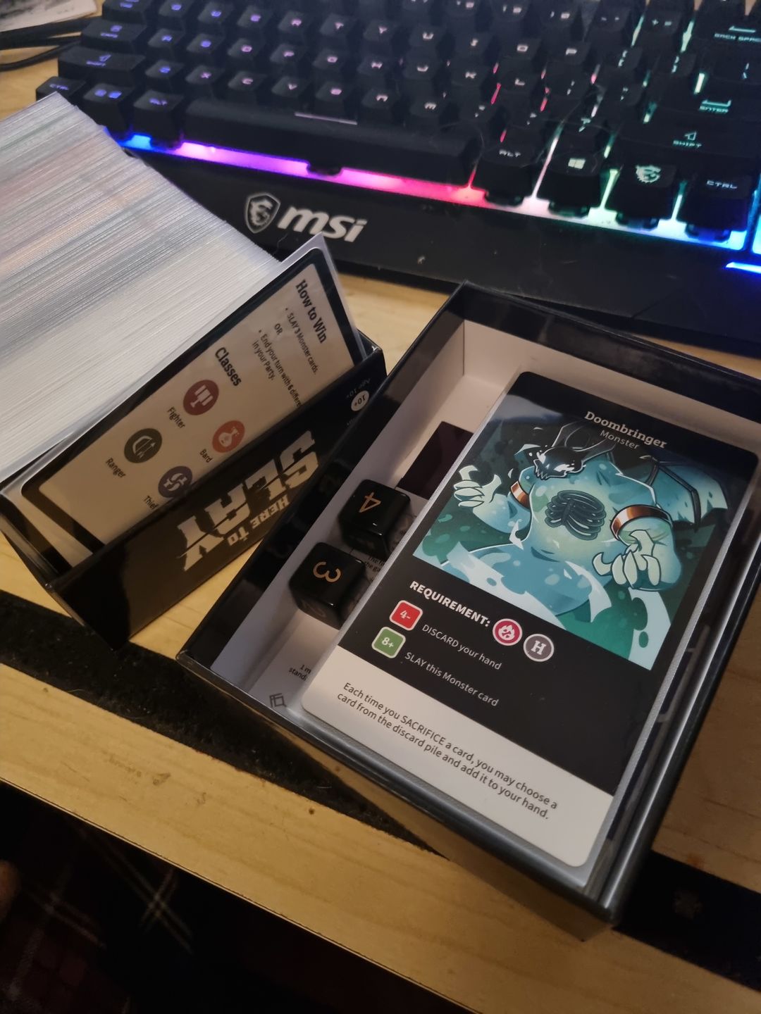 Customer photo review of Here to Slay: 2 Expansions Bundle Card Sleeve Kit