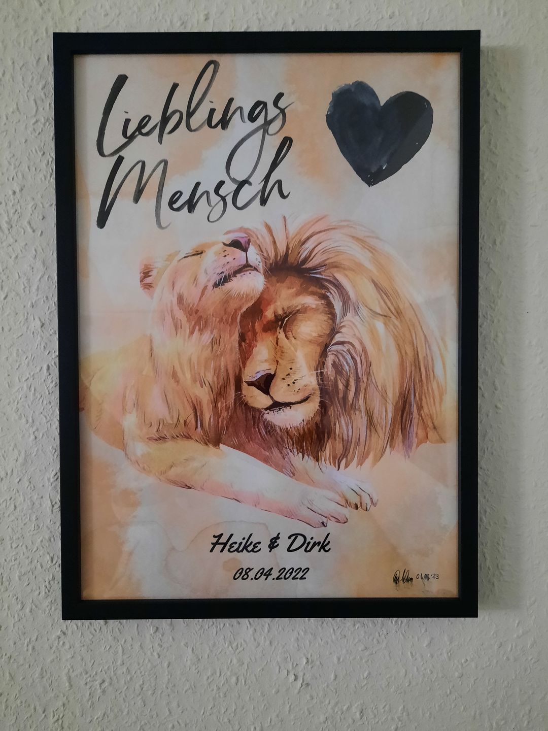Customer photo review of Löwen Partner Kunstdruck | personalisierbar