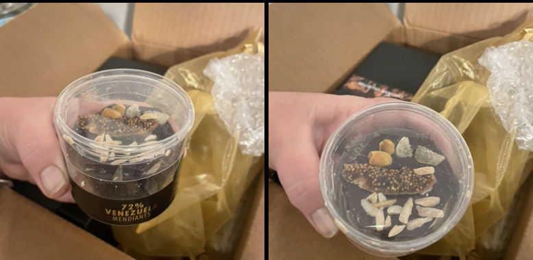 Customer photo review of 72% Venezuelan Mendiants