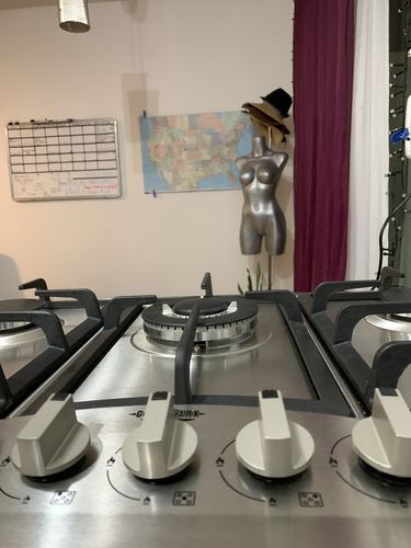 Customer photo review of Parrilla Estufa Gas Lp Natural 5 Quemadores Acero Inoxidable