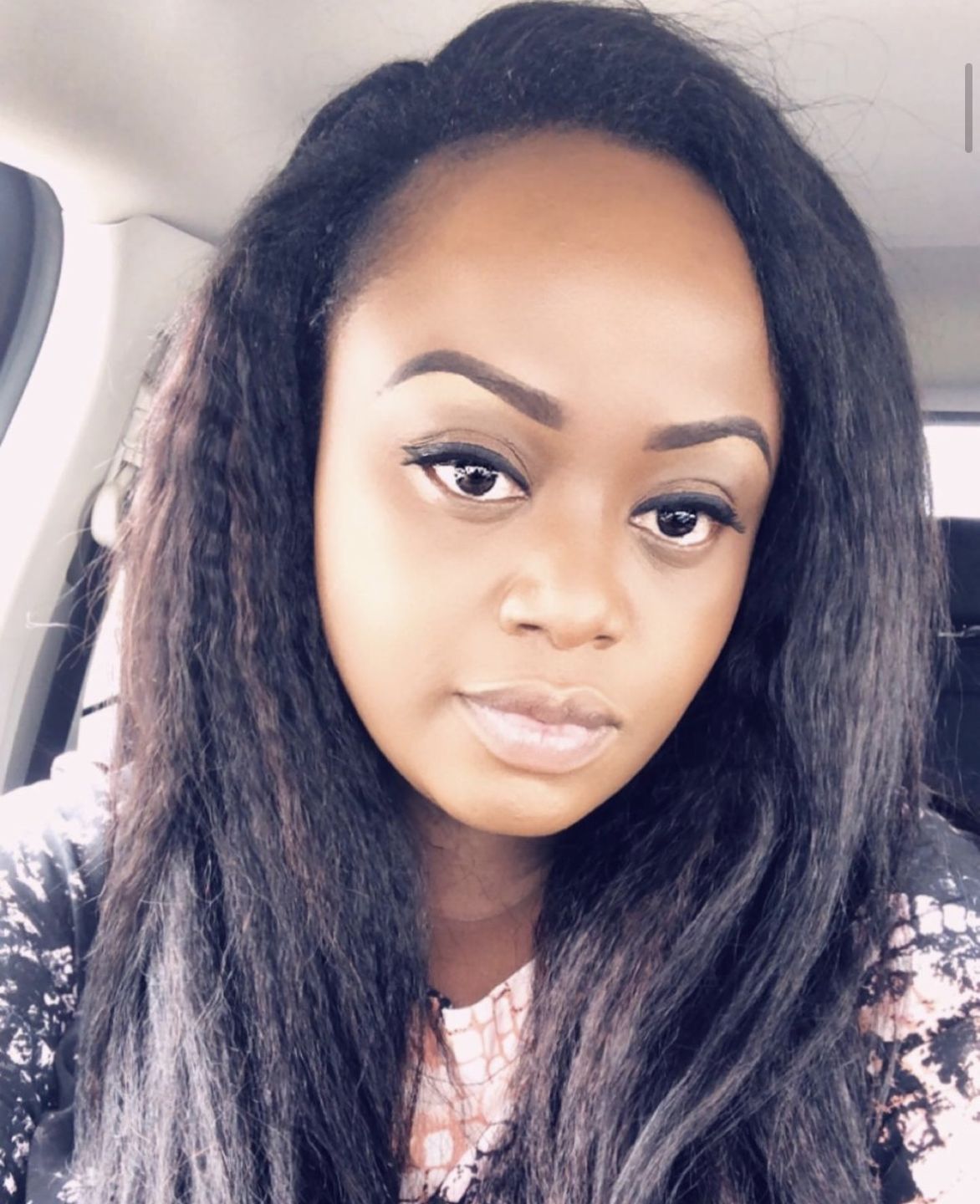 Customer photo review of Brazilian Kinky Straight Texture U Part Wigs AU11
