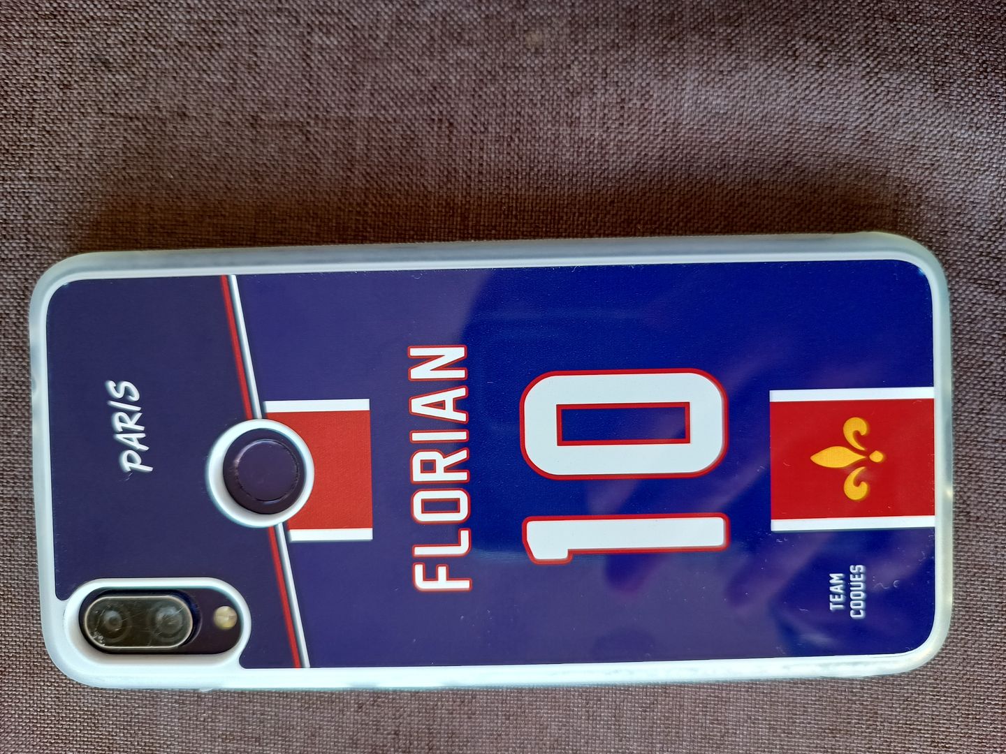 Customer photo review of Coque foot PARIS SG Domicile 1 personnalisable - TEAMCOQUES