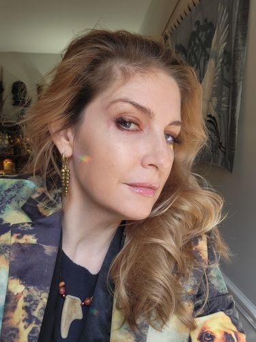 Customer photo review of Rattlesnake Tail Earrings
