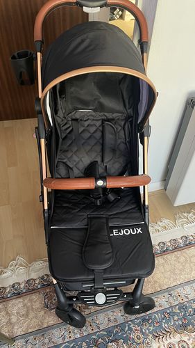 Customer photo review of Lejoux Baby Stroller. Foldable & Lightweight Pram - Black