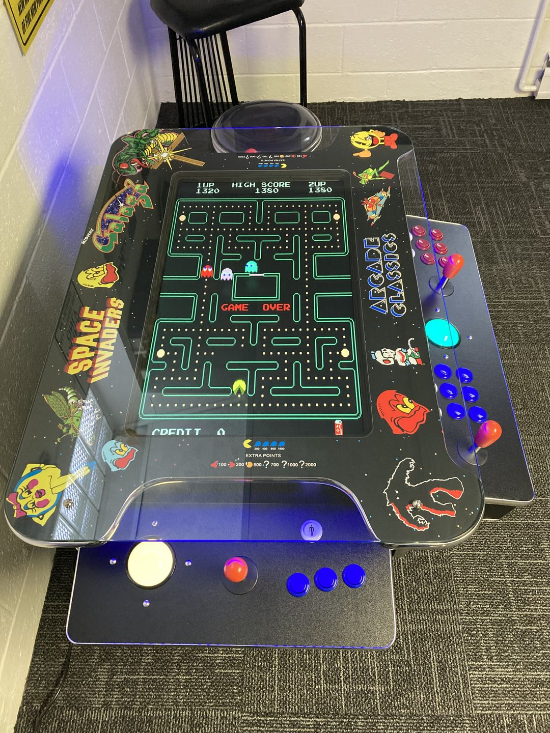 Customer photo review of Cocktail Arcade Machine 3505 Games Tilt Up Black Lift Up Retro Multicade