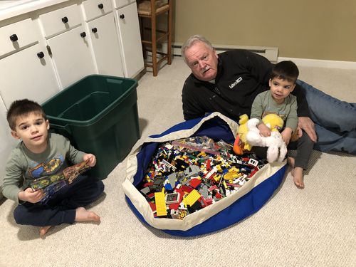 Customer photo review of Large Toy Storage Bag - Royal Blue
