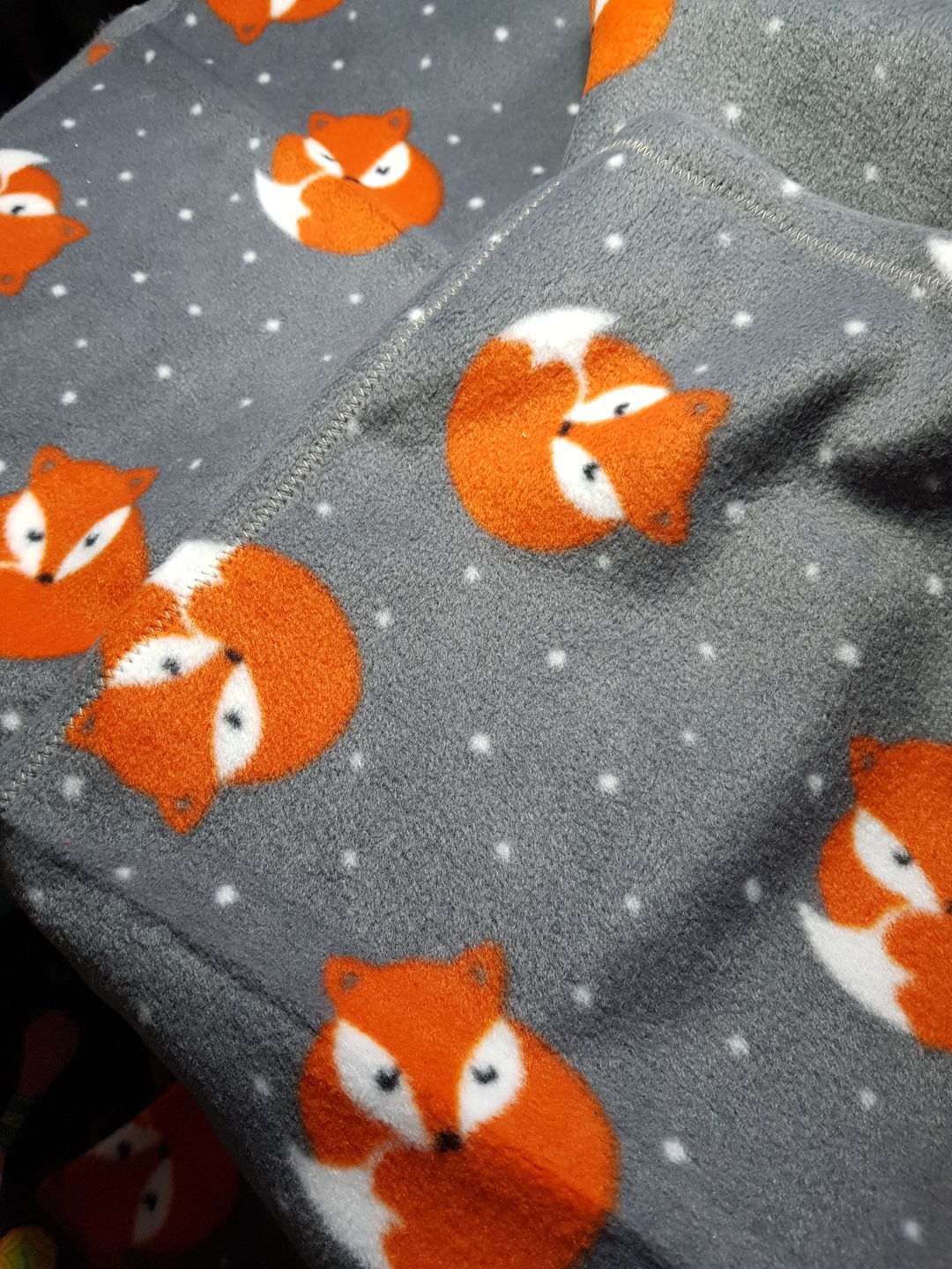Customer photo review of Sleeping Foxes Anti Pill Polar Fleece Fabric
