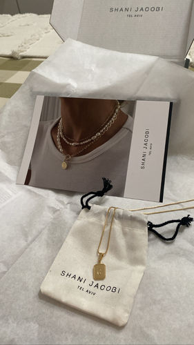 Customer photo review of Initial Vintage Necklace