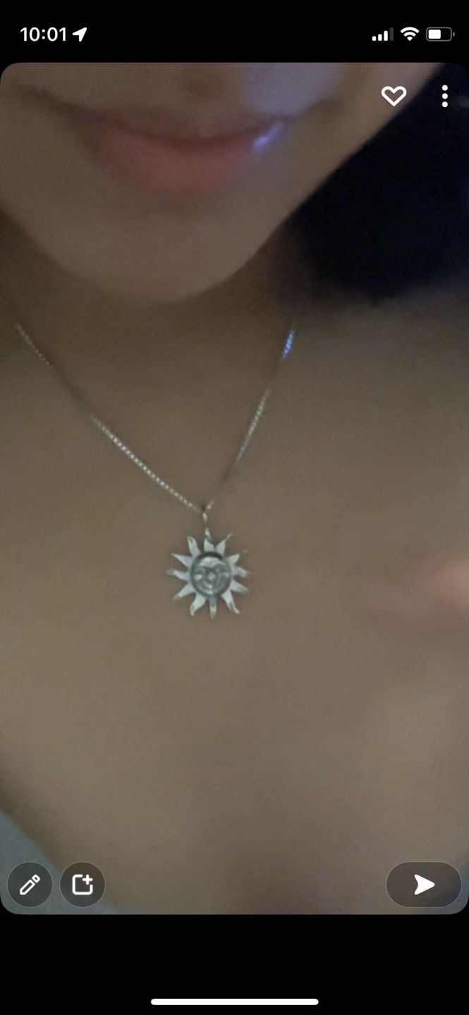 Customer photo review of AZTEC SUN PENDANT