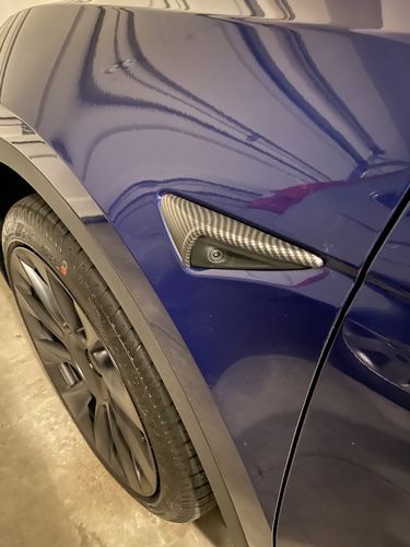Customer photo review of Side View Camera Covers for All Tesla Models