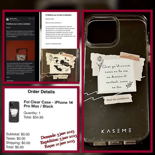 Customer photo review of Foi Clear Case