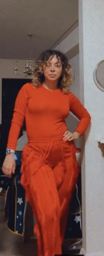 Customer photo review of Motionkiller Solid Bodysuit & Fringe Pants Set