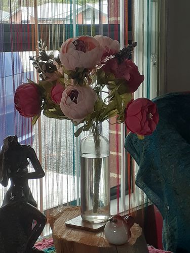 Customer photo review of Bulk 18" Luxury Peony Bush Vintage Artificial Peony Silk Flowers Bouquet Wholesale