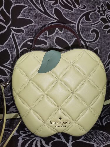 Customer photo review of ( AS IS ) Kate Spade Honeycrisp Apple Crossbody Bag K8165 in Green Multi
