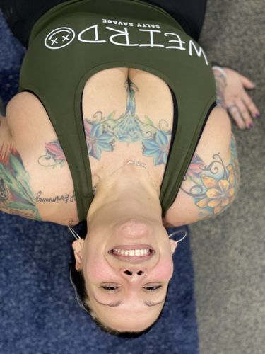 Customer photo review of WEIRDO | Racerback Crop Tank