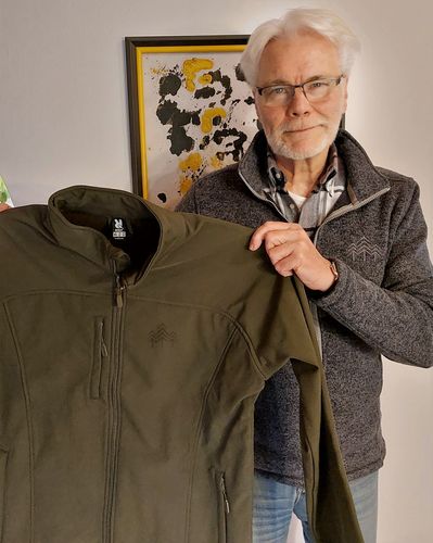 Customer photo review of Softshell Jacke Herren Forstgrün