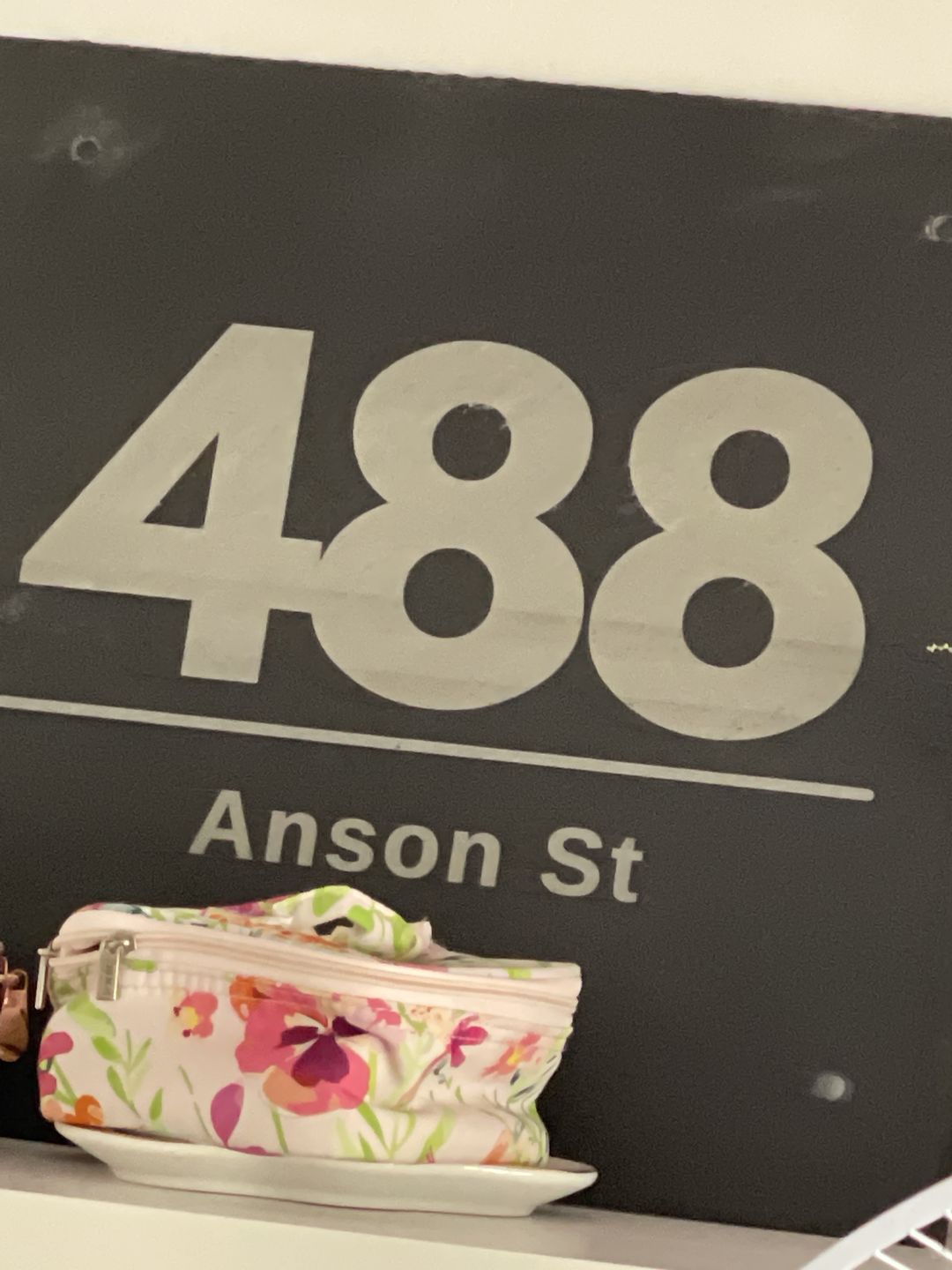 Customer photo review of Personalised Multi Shape Slate Number House Sign