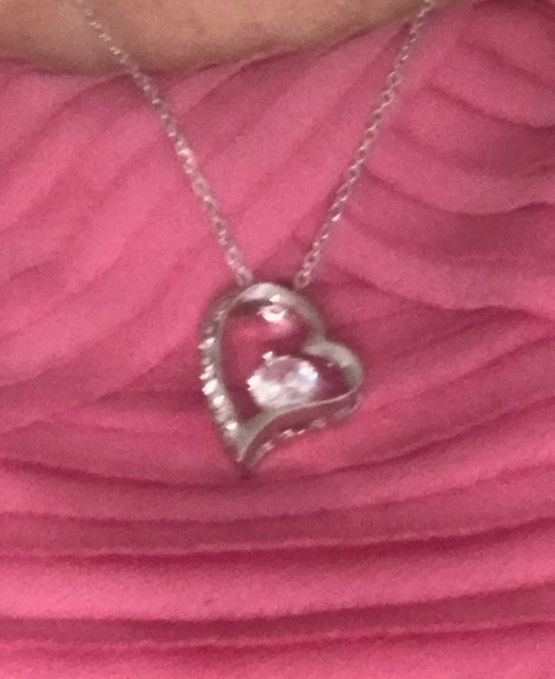 Customer photo review of To My Beautiful Wife - The Day I Met You - Forever Love Necklace