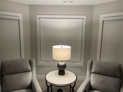 Customer photo review of SmartWings Motorized Roller Shades 100% Blackout Essential