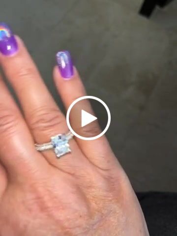 Customer video review of Hidden Halo Radiant Moissanite Triple Row Pave Engagement Ring