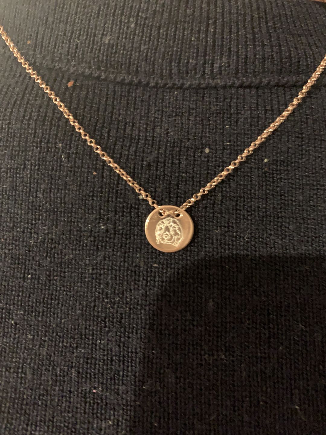 Customer photo review of Custom Love Necklace