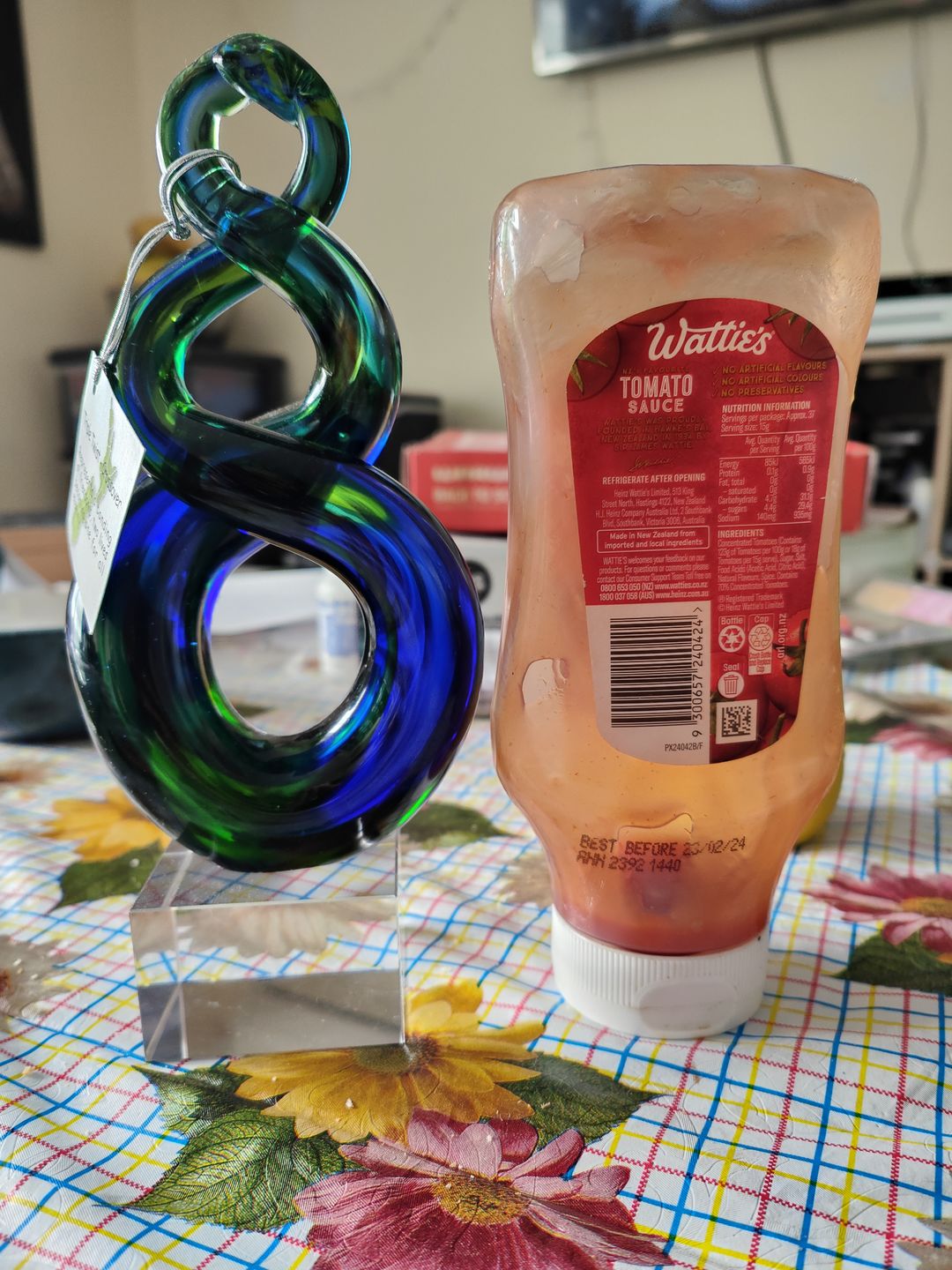 Customer photo review of Maori Glass Double Twist Pikorua Trophy Ornament