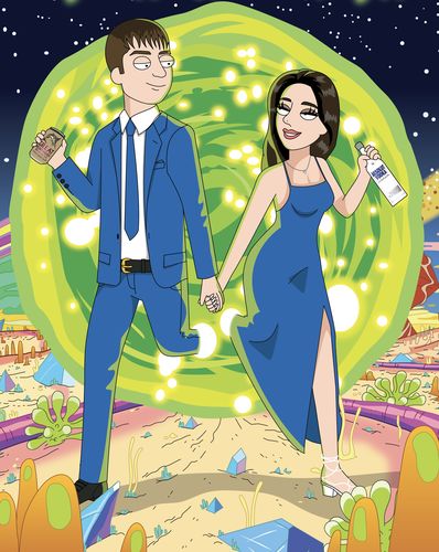 Customer photo review of 'Rick and Morty' Custom Portrait