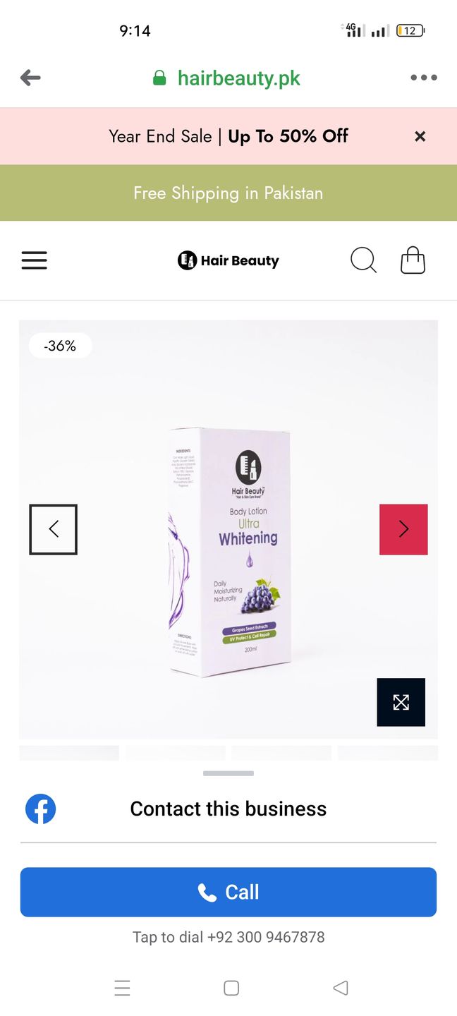 Customer photo review of Ultra Whitening Body Lotion