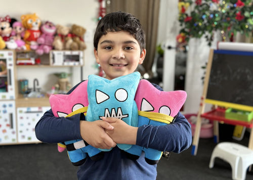Customer photo review of Original RAR Monster Plush - Blue