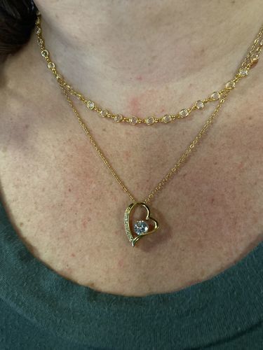 Customer photo review of To My Beautiful Wife - The Day I Met You - Forever Love Necklace