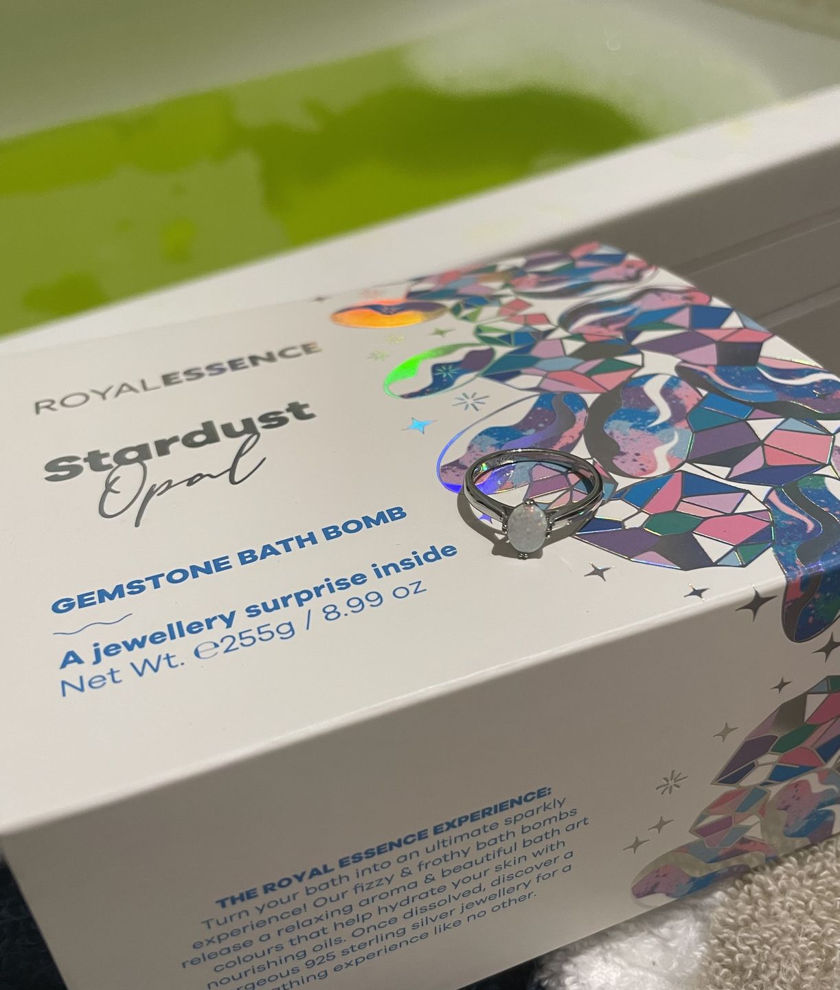 Customer photo review of Stardust Opal (Bath Bomb)