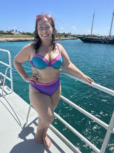 Customer photo review of SADIE Retro Confetti Underwire Bikini Top