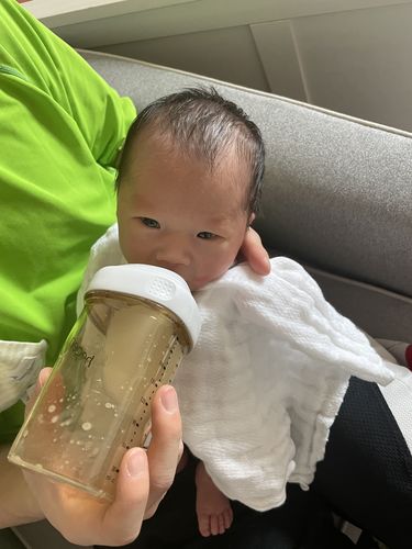 Customer photo review of Hegen PCTO™ 240ml/8oz Feeding Bottle PPSU, 2-Pack with 2 x Medium Flow Nipple (3 to 6 months)