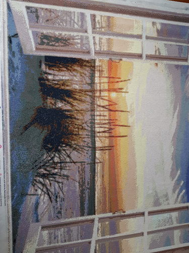 Customer photo review of 5D Diamond Painting Fenster als Weg zum Strand