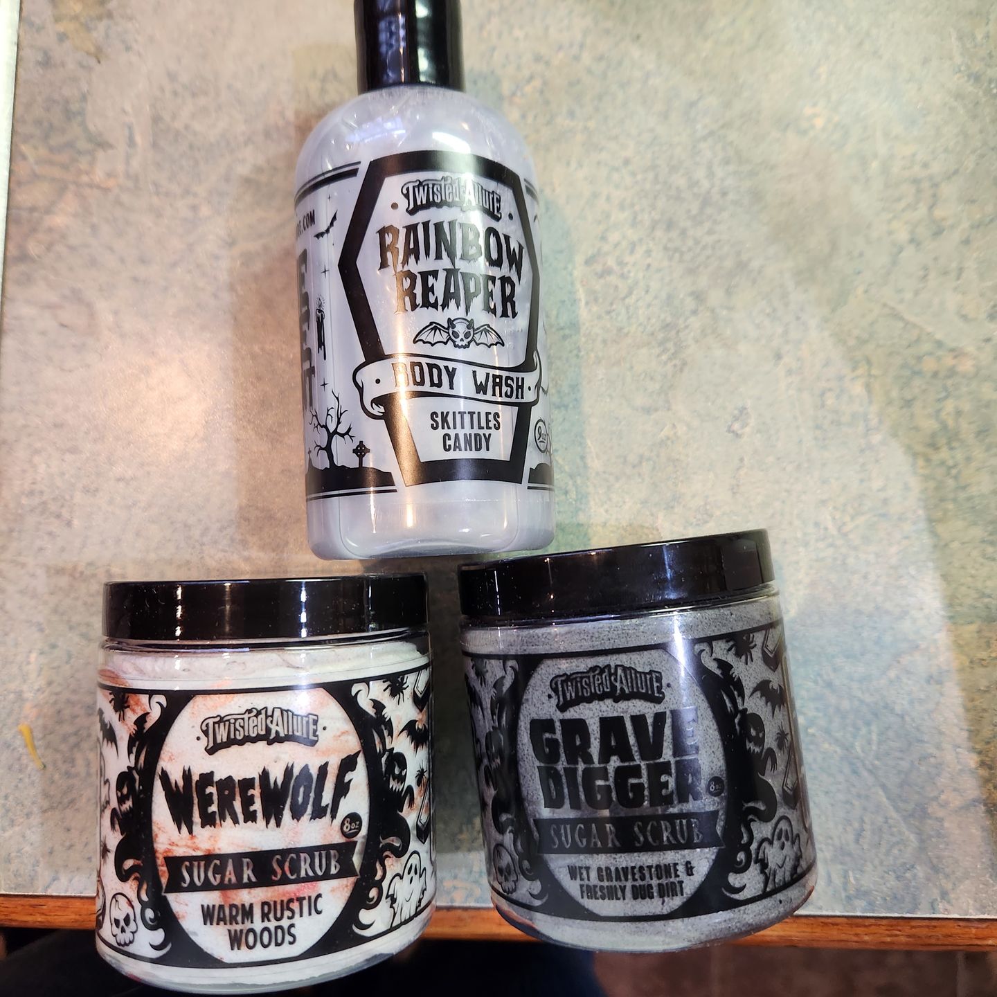 Customer photo review of Grave Digger Sugar Scrub (Wet Gravestone & Dirt)