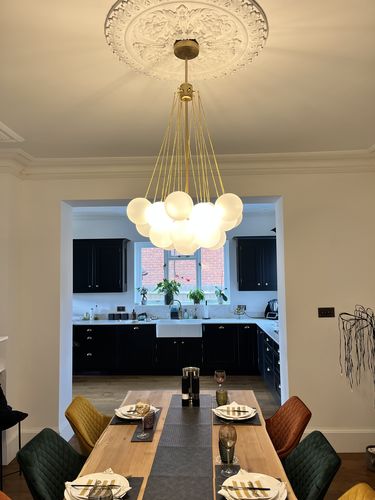 Customer photo review of Modern Glass Bubble Chandelier Light