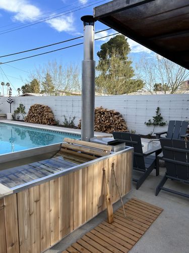 Customer photo review of Wood Burning Hot Tub