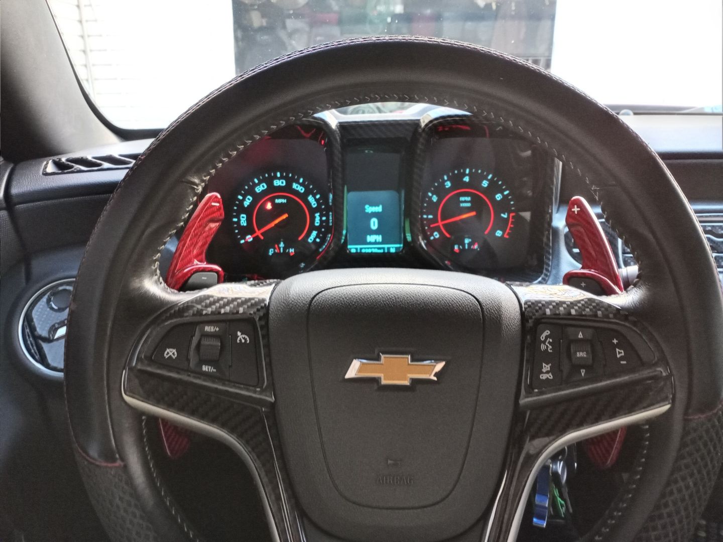 Customer photo review of Carbon Fiber Paddle Shifter Extension | 2012-2015 Chevy 5th Gen Camaro