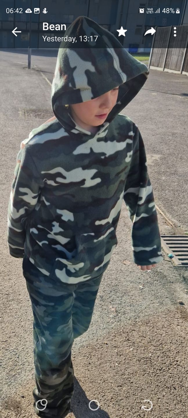 Customer photo review of Camo Anti Pill Polar Fleece Fabric