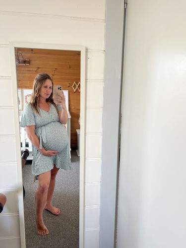 Customer photo review of Maternity & Nursing Summer Floral print Dress