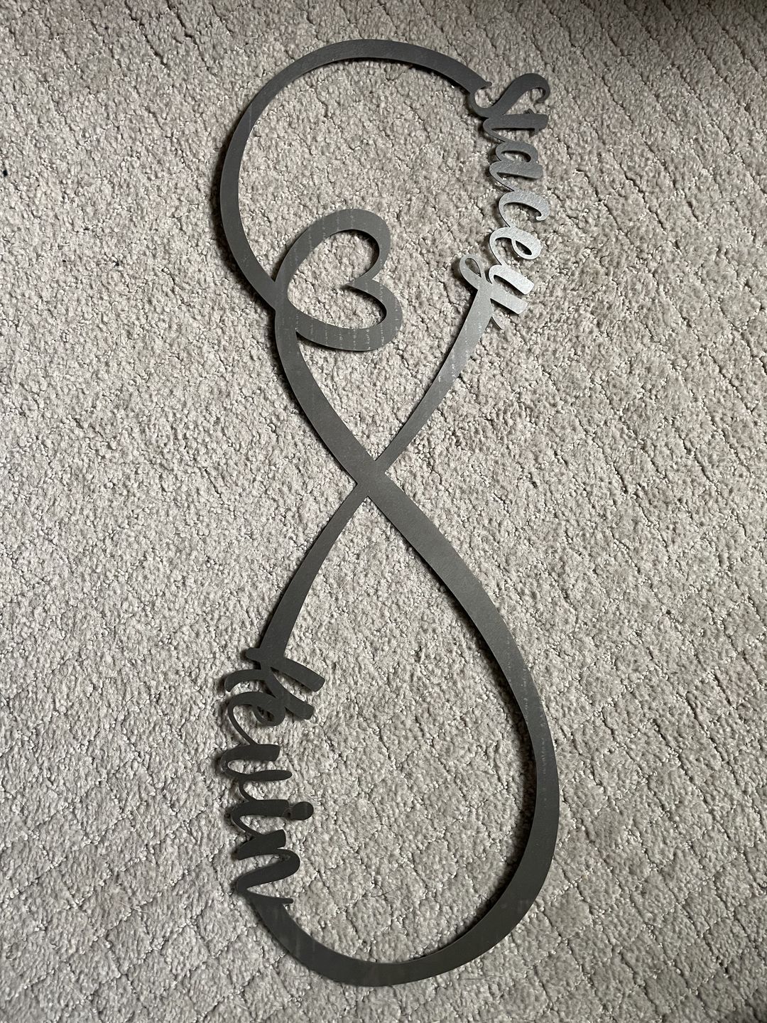 Customer photo review of Infinity Sign- bedroom wall decor for couples, anniversary and wedding, eternity symbol