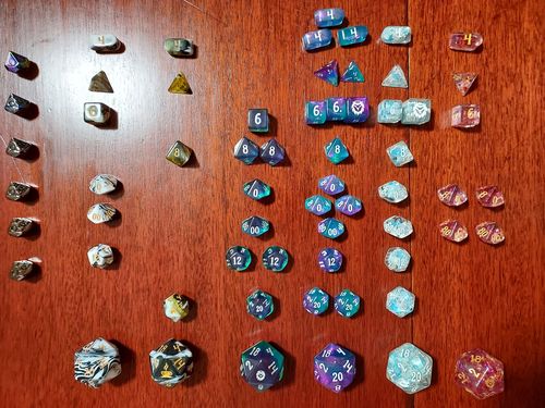 Customer photo review of Pound of Dice - Bulk DnD Dice by the Pound